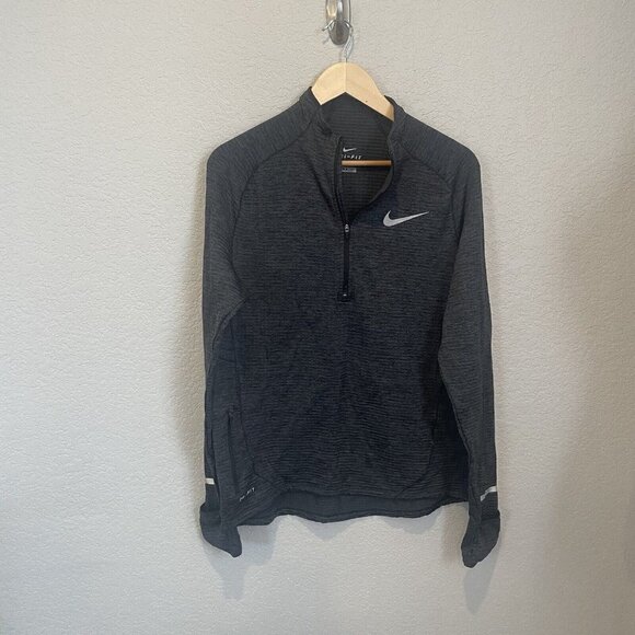 Nike running dri fit windbreaker jacket womens size M black softshell - Picture 2 of 10